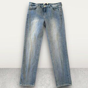 CHRISTOPHER BLUE Distressed Straight Leg Jeans Size US 8